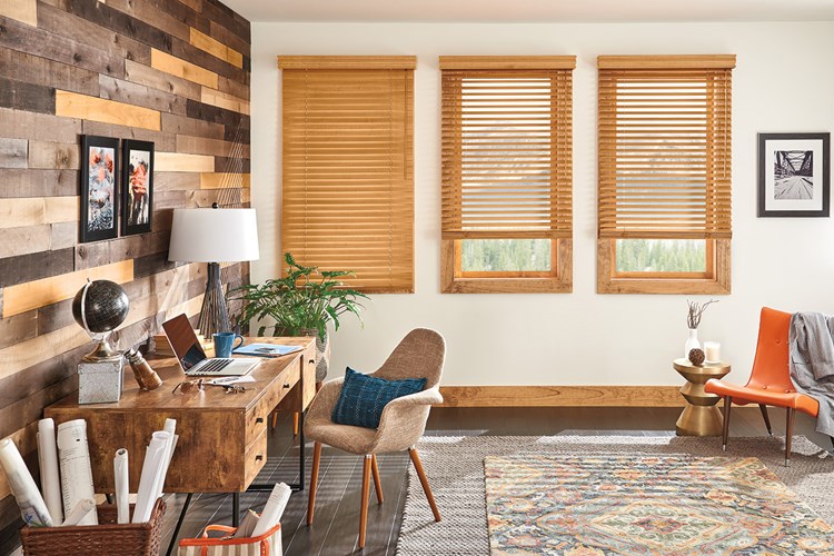 2" Wood Blinds with Cordless Lift/Wand Tilt: Sandcastle 1943 with 3 ½" Premium Traditional Valance