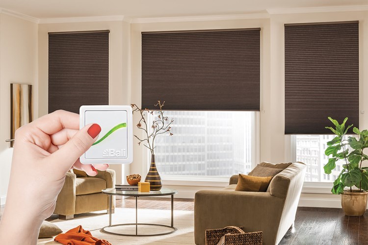 3/4" Single Cell Cellular Shades with AutoView Motorized Lift: Legacy, Hiking Trail 2715