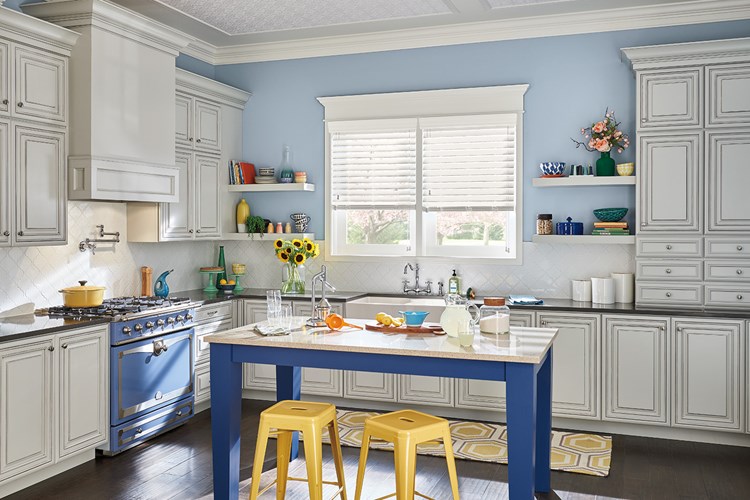 2" Composite Blinds with Cord Lift/Cord Tilt: Polar White 2922 with 3 1/4" Eloquence Valance